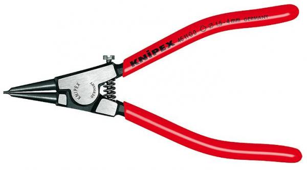 Knipex 4611G0 Circlip Pliers for grip rings on shafts black atramentized plastic coated 140 mm