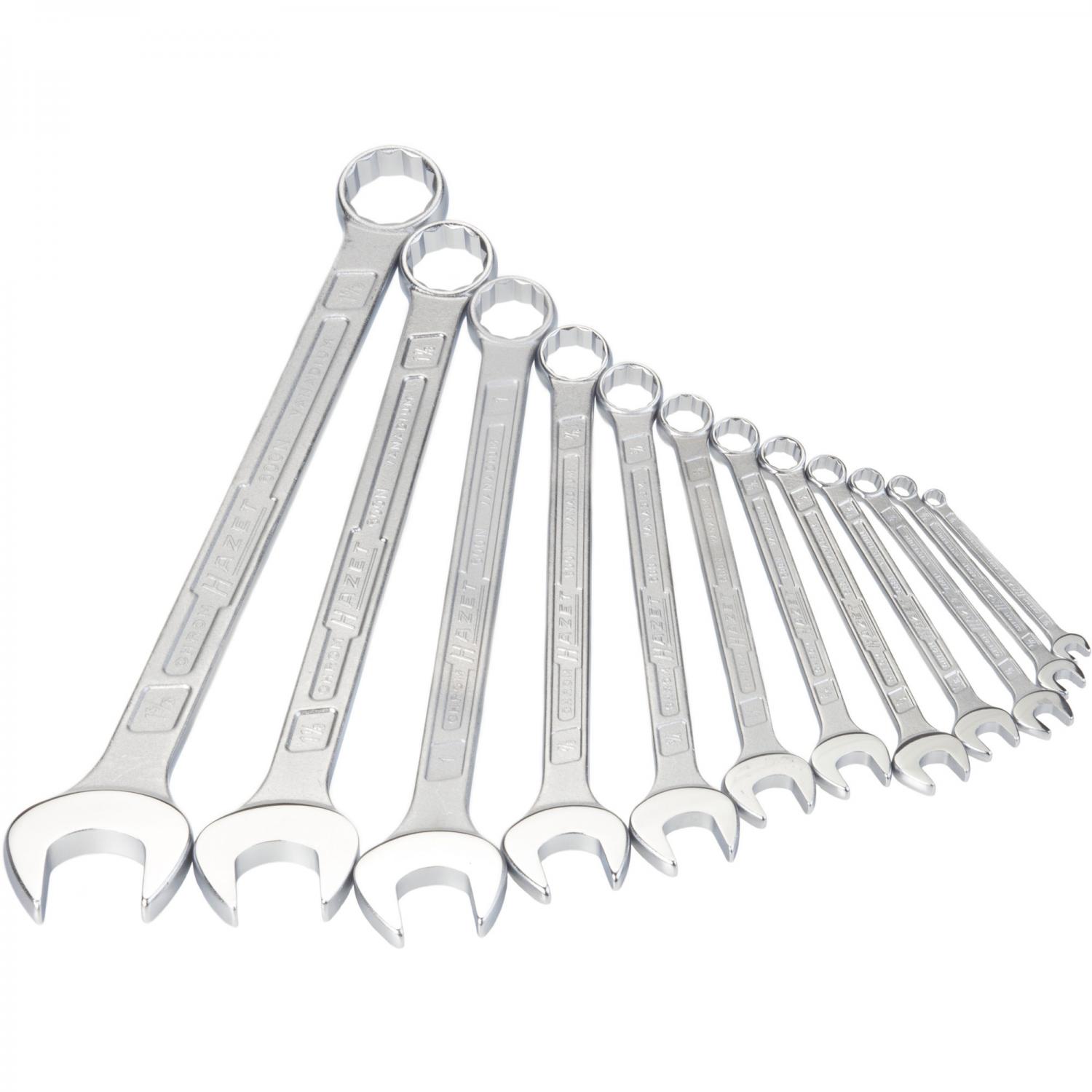 Hazet 600NA/121 SAE Combination Wrench Set 600N SAE Wrench Sets