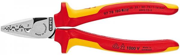 Knipex 9778180 Crimping Pliers for end sleeves (ferrules) 180 mm