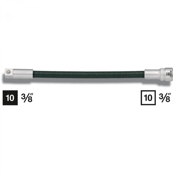 Hazet 8830 Flexible Extension · Square, hollow 10 mm (3/8 inch) · Square, solid 10 mm (3/8 inches) ·