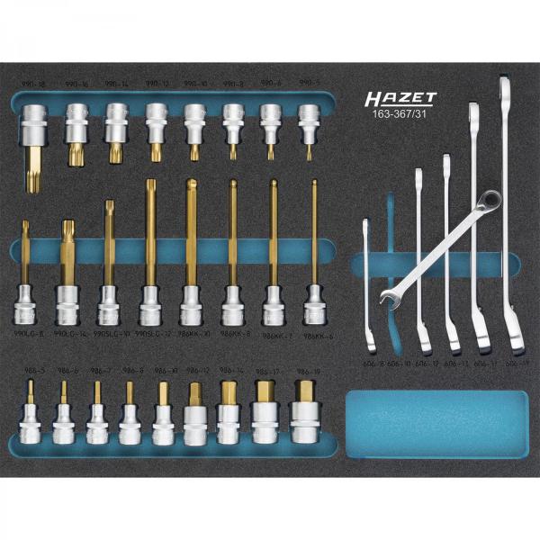 Hazet 163-367/31 Socket and ratcheting wrench set