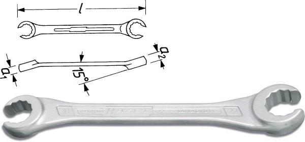 Hazet 612 double box-end flare nut wrenches