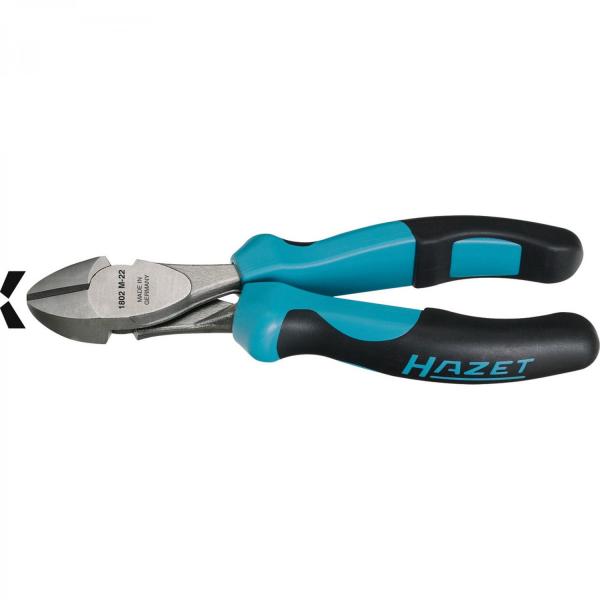 Hazet 1802M Heavy-Duty Diagonal Cutters, sand-blasted polished