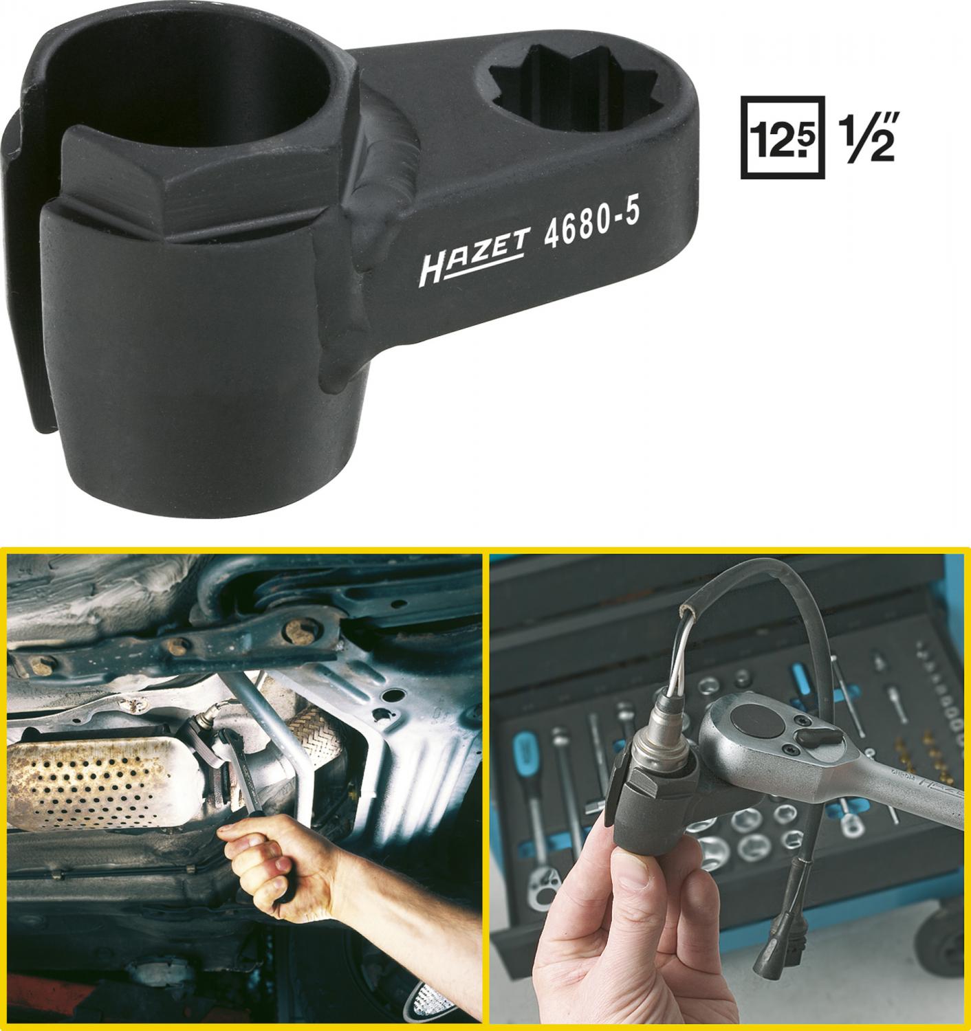 Hazet 46805 Lambda Probe Socket Lambda Probe Sockets 1/2“ Single