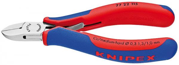 Knipex 7722130 Electronics Diagonal Cutter with multi-component grips 130 mm