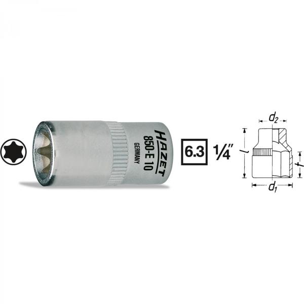 Hazet 850-E 1/4” TORX® Socket