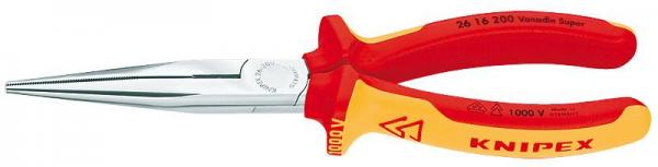 Knipex 2616200 Snipe Nose Side Cutting Pliers chrome plated 200 mm