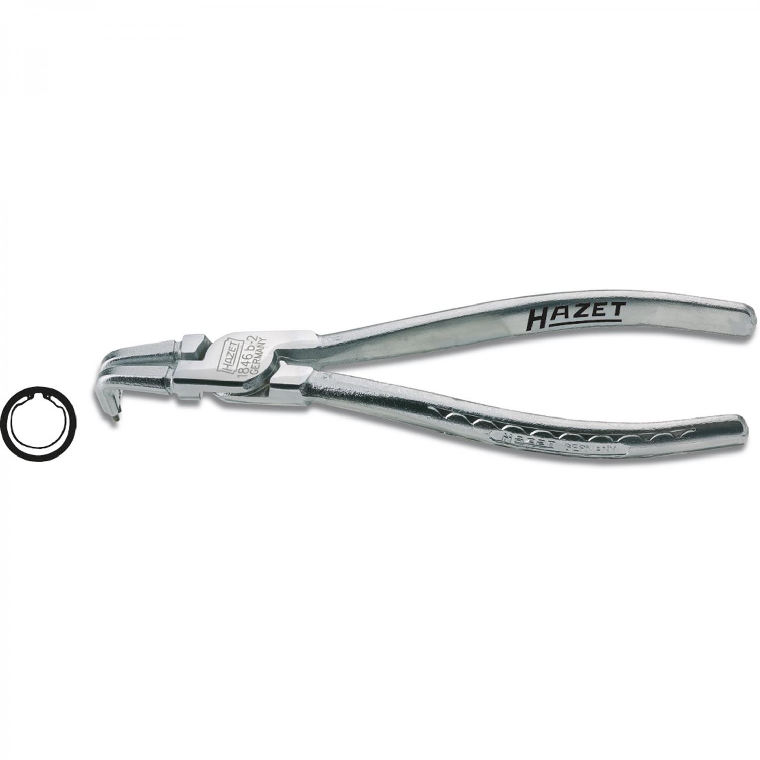 Hazet 1846B 90° Bent Lockring Pliers for Inside Lockrings Lockring