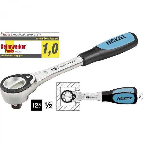 Hazet 916-1 Fine Tooth Reversible Ratchet