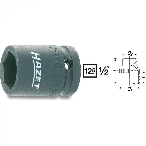 Hazet 900S 1/2“ drive 6-point impact sockets