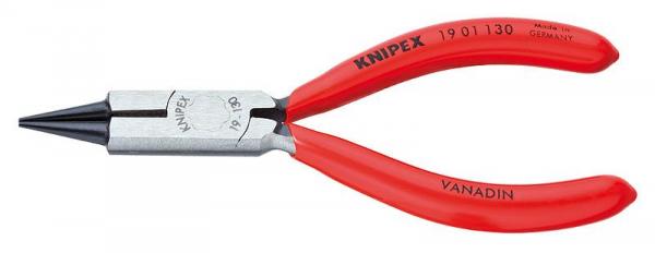 Knipex 1901130 Round Nose Pliers with cutting edge black atramentized 130 mm