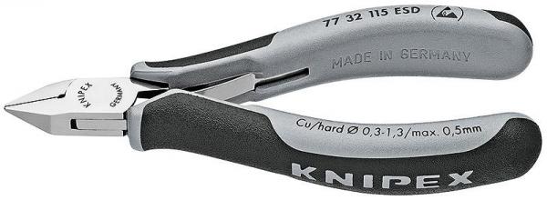 Knipex 7732115ESD Electronics Diagonal Cutter ESD with multi-component grips 115 mm