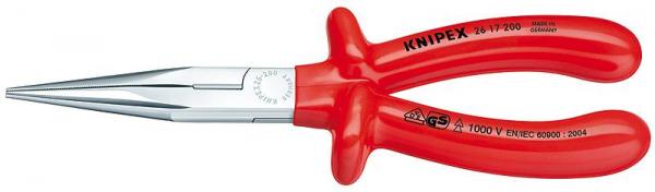Knipex 2617200 Snipe Nose Side Cutting Pliers chrome plated 200 mm
