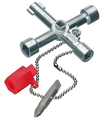 Knipex 001103 Control Cabinet Key for all standard cabinets and shut-off systems 76 mm