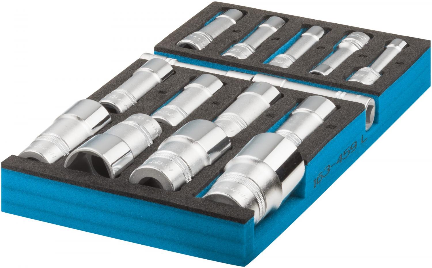 HAZET 163-258/92 - Set with ratchet, sockets and accessories 1/2 and 1/4  (92 pcs.)