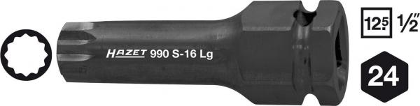 Hazet 990S-LG 1/2" drive XZN impact sockets
