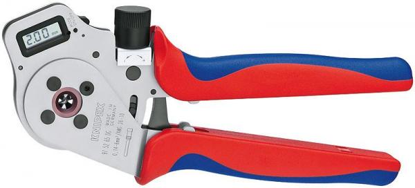 Knipex 975265DG Four-Mandrel Crimping Pliers for turned contacts chrome plated 250 mm
