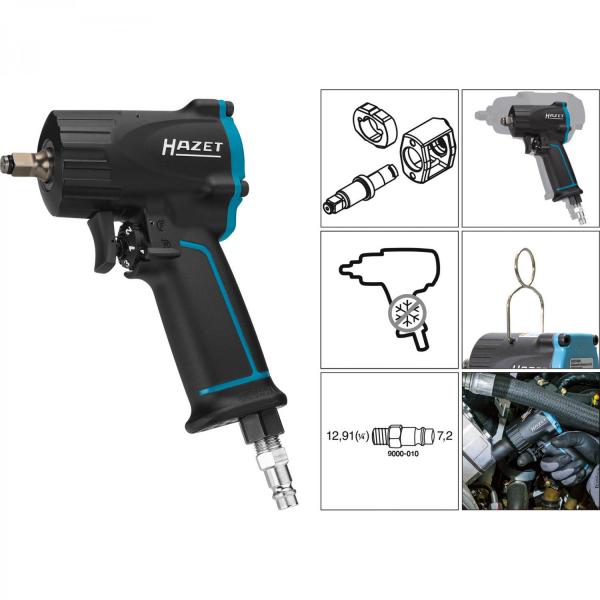 HAZET Impact wrench, extra short 9011M