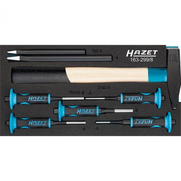 Hazet 163-299/8 Drift Pin Set with Hammer
