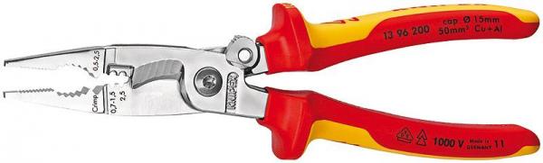 Knipex 1396200 VDE Pliers for Electrical Installation chrome plated 200 mm