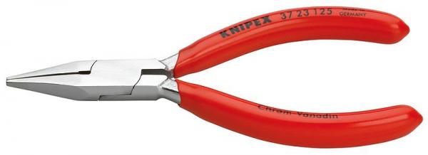 Knipex 3723125 Flat Nose Pliers for precision mechanics chrome plated plastic coated 125 mm