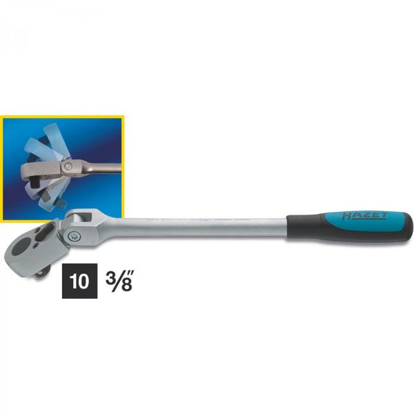 Hazet 8816G Hinged Reversible Ratchet · Square, solid 10 mm (3/8 inches) · l: 276 mm