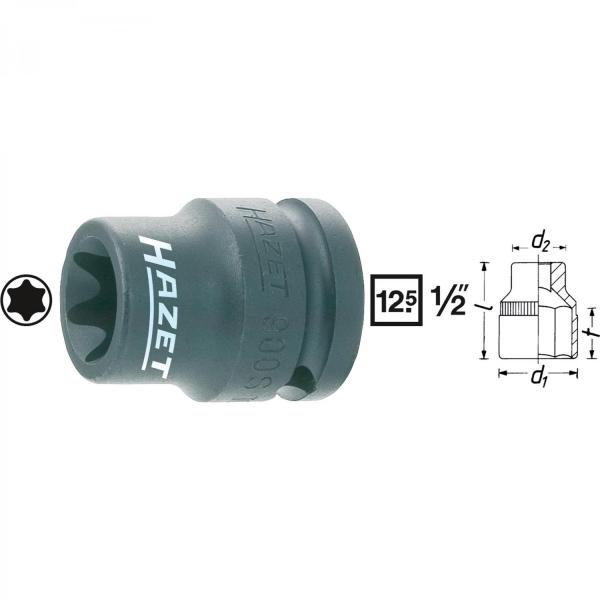 Hazet 900S-E20 1/2“ drive 6-point TORX® impact socket