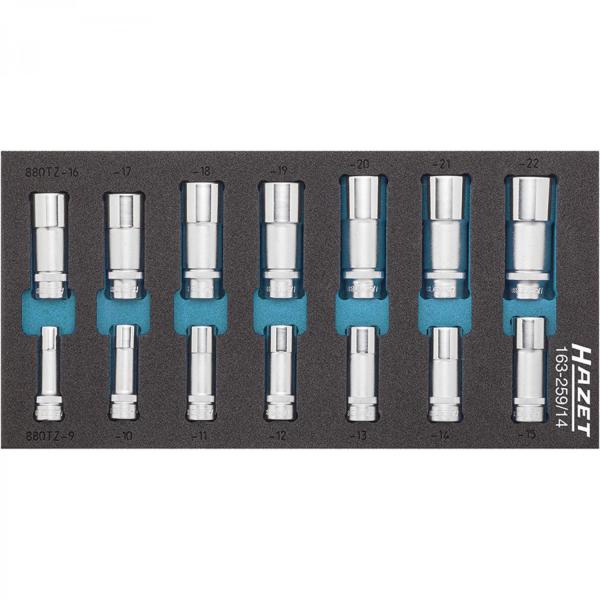 Hazet 163-259/14 3/8“ 12-point Socket Set