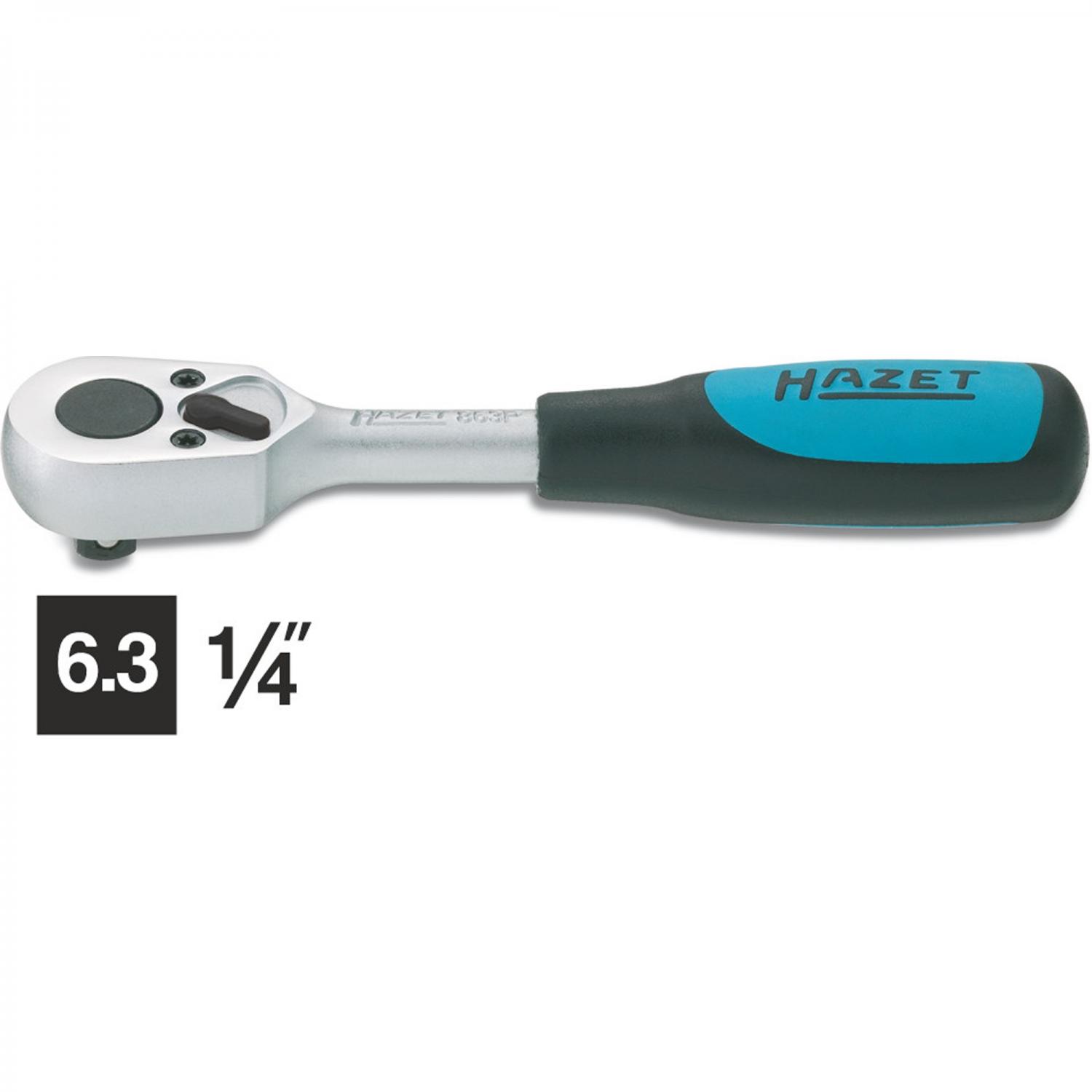 Hazet 863P Reversible Ratchet 1/4“ Drive 1/4“ Ratchets Range of 1/4