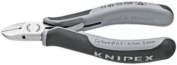 Knipex 7702115ESD Electronics Diagonal Cutter ESD with multi-component grips 115 mm