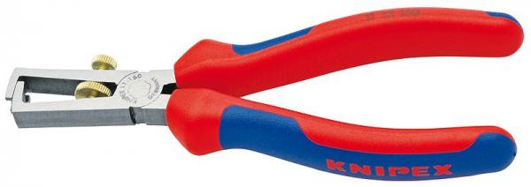 Knipex 1112160 Insulation Stripper black atramentized with multi-component grips 160 mm