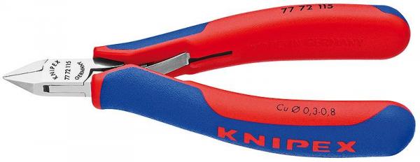 Knipex 7772115 Electronics Diagonal Cutter with multi-component grips 115 mm