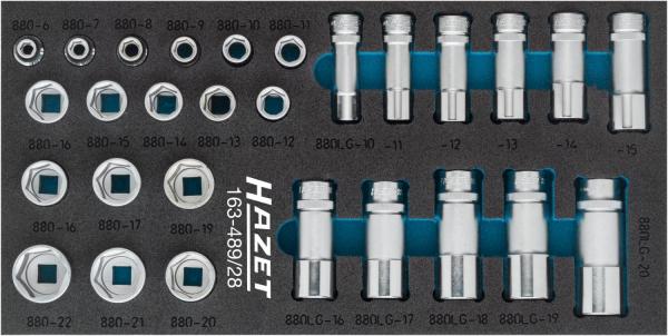 Hazet 163-489/28 3/8" socket set