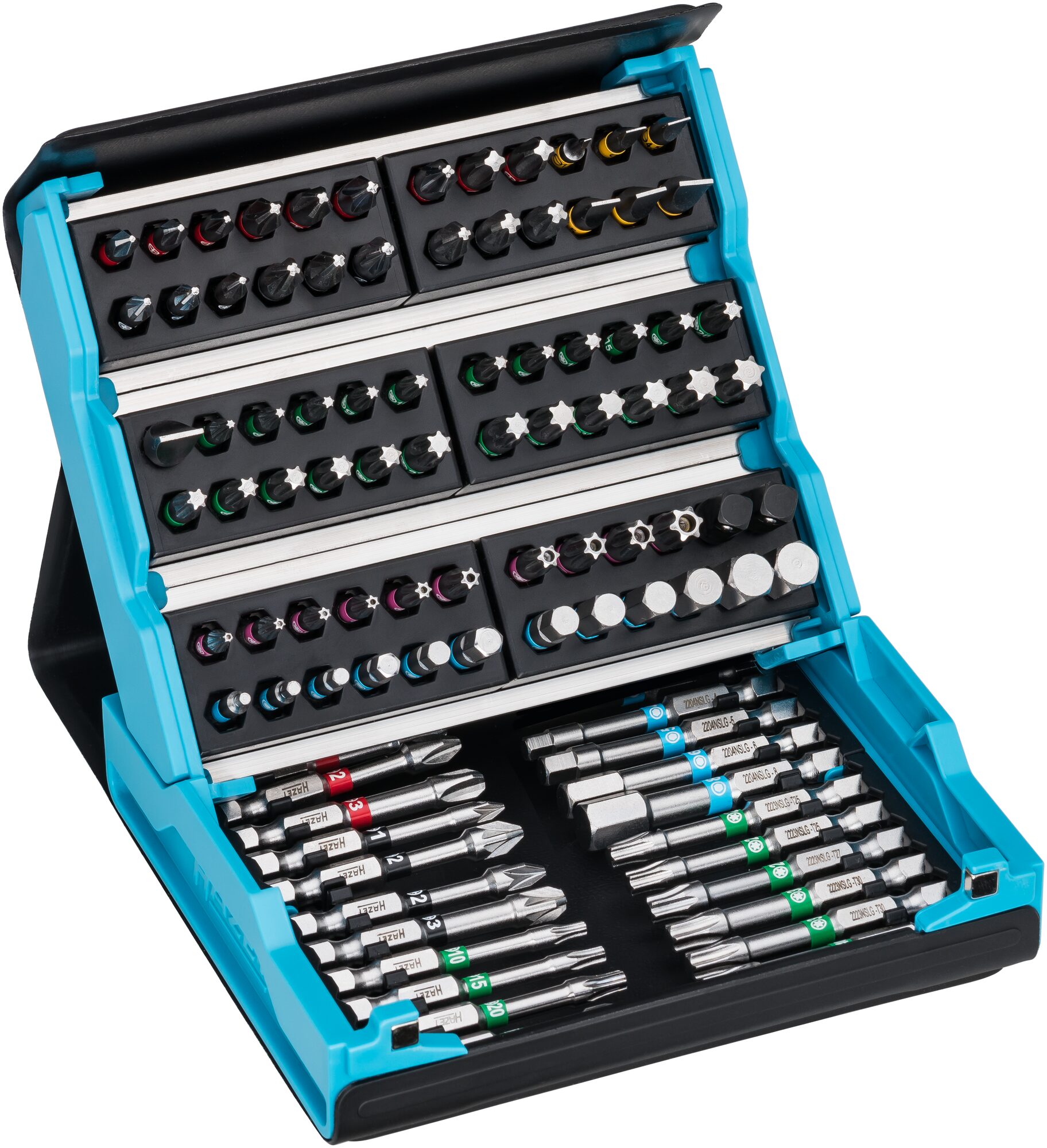 Hazet 2200SC3 SmartCase screwdriver bit set, 96 pieces