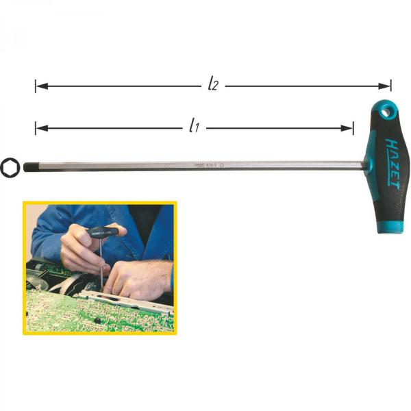 Hazet 828 Hex Screwdriver with T-Handle