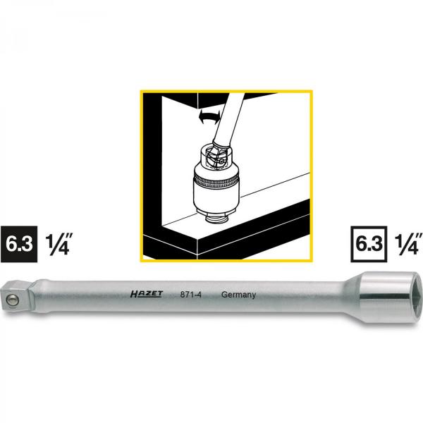 Hazet 871-4 1/4” 101mm Wobble Extension