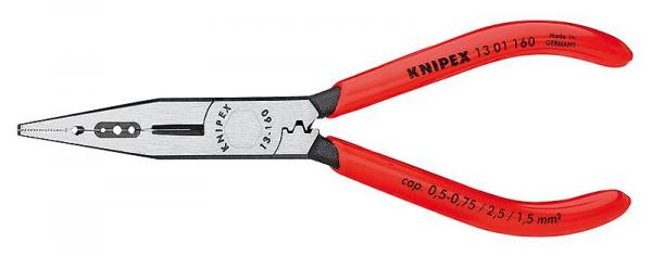 Knipex 1301160 Electricians' Pliers black atramentized plastic coated 160 mm