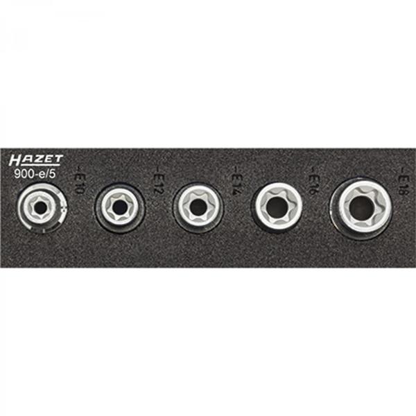 Hazet 900-E/5 1/2“ drive TORX® socket set