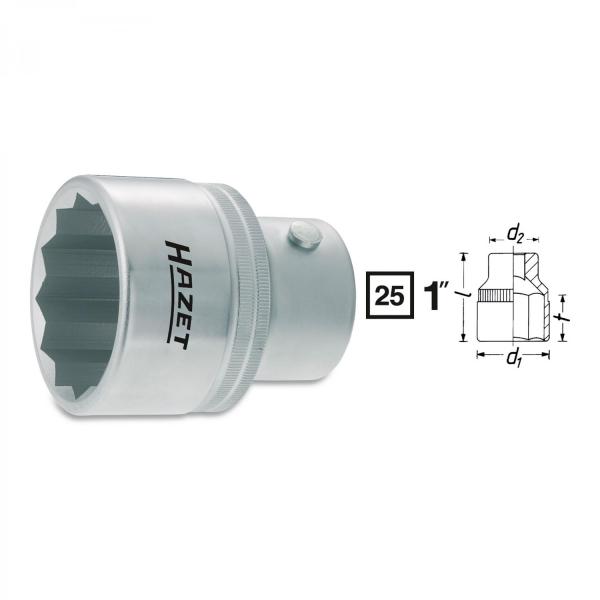 Hazet 1100 1" 12-point socket