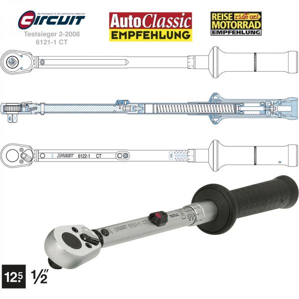 Hazet 6122-1CT Torque Wrench 1/2“ drive 40-200 Nm