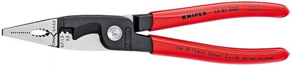 Knipex 1381200 Pliers for Electrical Installation black atramentized plastic coated 200 mm