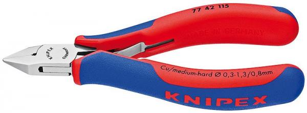 Knipex 7742130 Electronics Diagonal Cutter with multi-component grips 130 mm