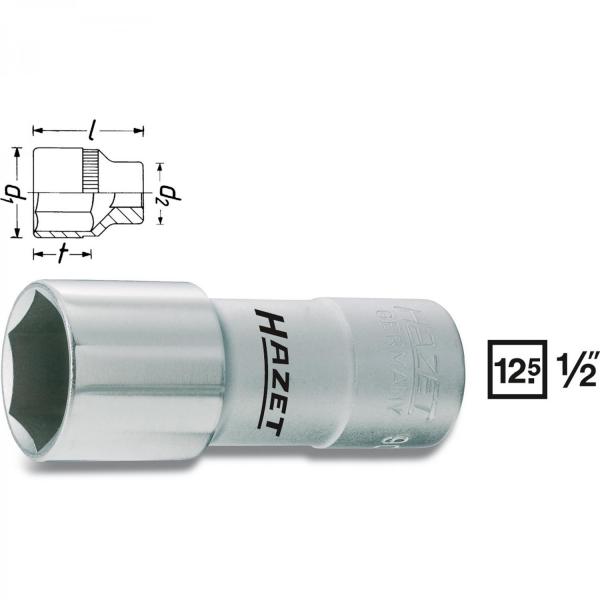 Hazet 900 MGT 1/2” drive Spark Plug Socket (6-Point)