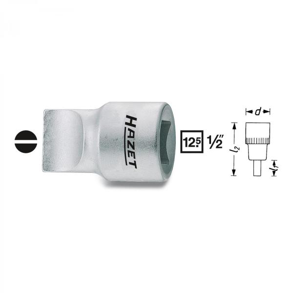 Hazet 980-3x19 1/2“ drive flatblade screwdriver socket