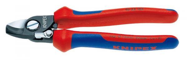Knipex 9522165 Cable Shears with opening spring with multi-component grips 165 mm