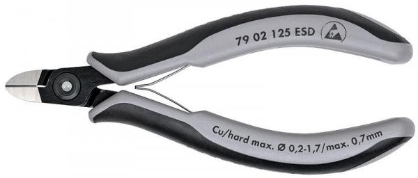 Knipex 7902125ESD Precision Electronics Side Cutter ESD burnished 125 mm
