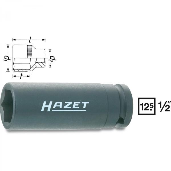 Hazet 900SLG 1/2“ drive 6-point impact sockets long