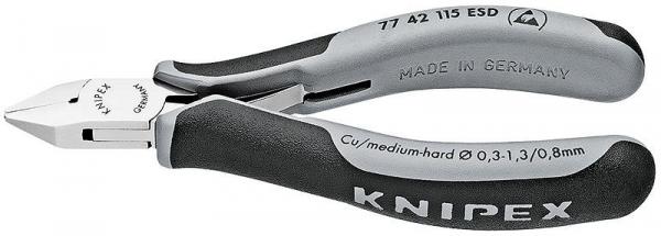 Knipex 7742115ESD Electronics Diagonal Cutter ESD with multi-component grips 115 mm
