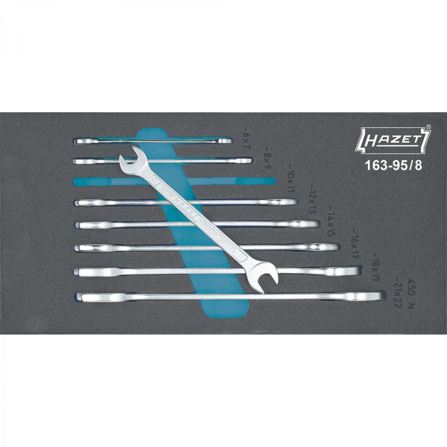 Hazet 16395/8 Double OpenEnd Wrench Set 450N Metric Wrench Sets