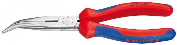 Knipex 2622200 Snipe Nose Side Cutting Pliers black atramentized 200 mm